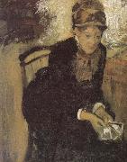 Kesate taking the card, Edgar Degas